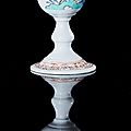 An extremely rare and possibly unique chantilly kakiemon verre à liqueur, circa 1735
