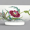 A famille-rose 'boneless' 'butterfly and flower' bowl, yongzheng mark and period (1723-1735)