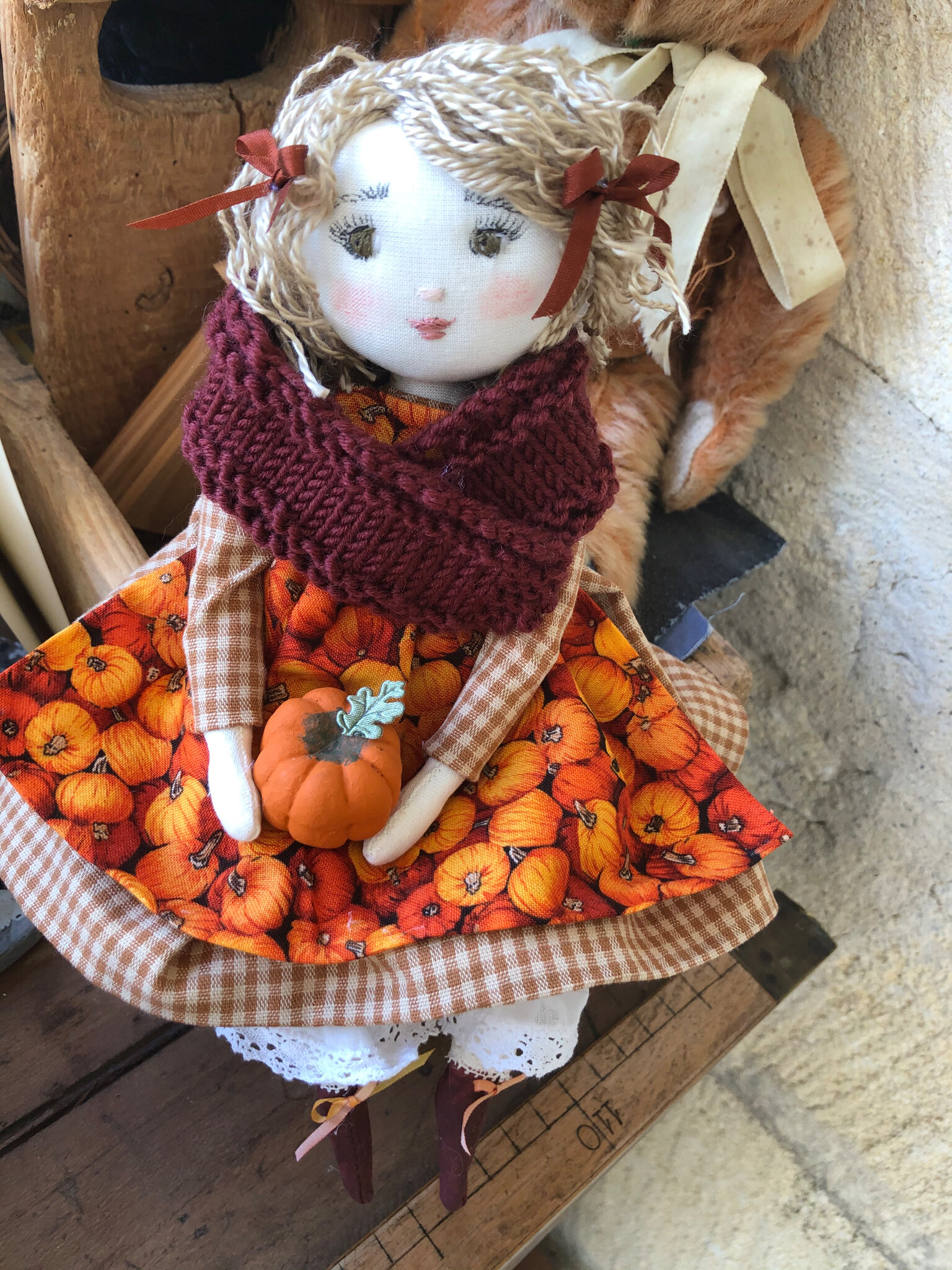 Citronille la reine des citrouilles..(22cm) Le Jardin des Farfalous