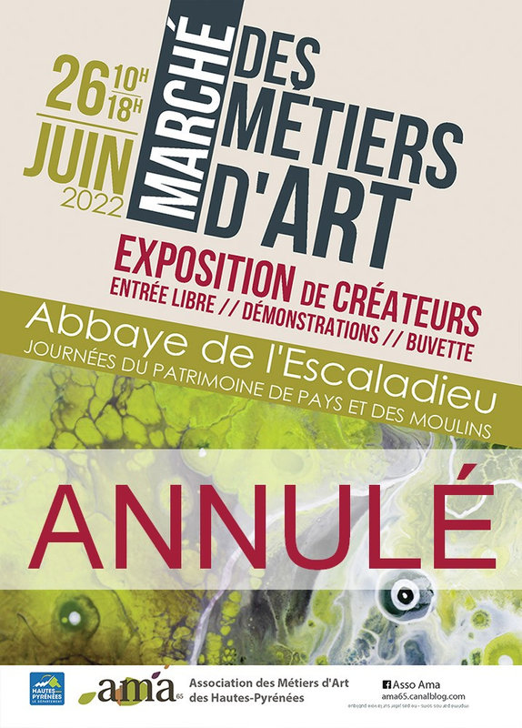 AMA65 marché des métiers d'art 26 juin 2022 Abbaye de l'Escaladieu (annulé)