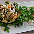 Salade de quinoa aux crevettes 