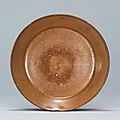 A Dangyangyu russet-brown glazed foliate dish, Northern Song dynasty (960-1127)