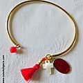 Bracelet de Nazareth (rouge et doré) - 16 €