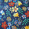 Edenham fond marine fleurs multicolores, coloris F