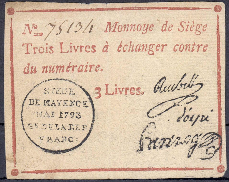 Billet 3 livres 1