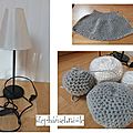 Tuto – diy – crocheter et tricoter une lampe « galets » et tuto video « comment tricoter en rangs raccourcis »