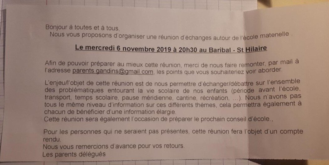 mot rencontre parents