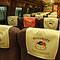 Hello Kitty shinkansen interior