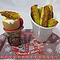 Oeuf à la coque, mouillettes de polenta aux herbes
