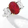 Very fine ruby and diamond ring
