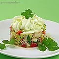 Salade de crabe pimentée à la chantilly wasabi