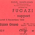 Fugazi - lundi 5 novembre 1990 - espace ornano (paris)