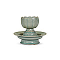 A celadon-glazed lobed cup and stand, goryeo dynasty, 12th-13th century