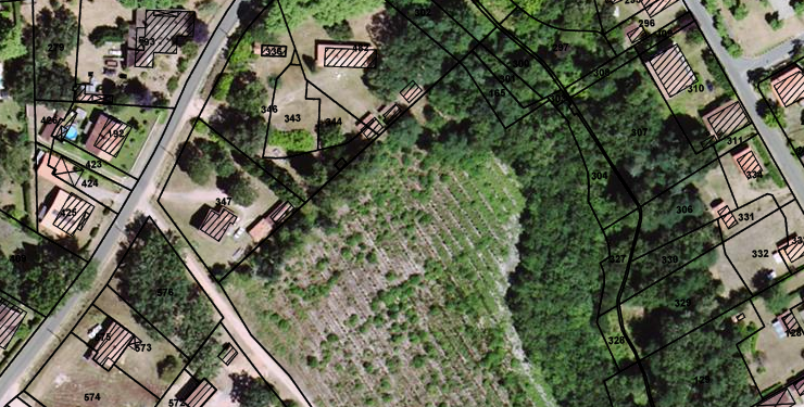 Photo-vue-ciel-cadastre-La-Braneyre-Escource-Lots-277-278-279