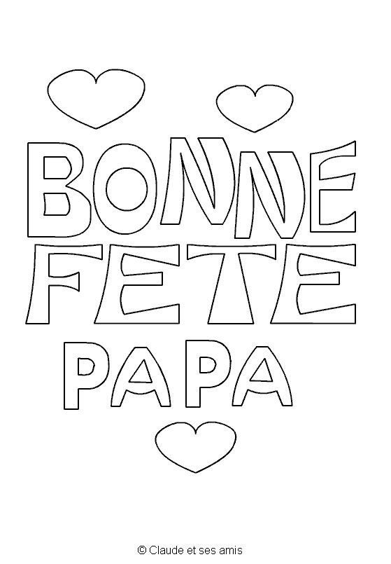 coloriage fete des papas ! - blog de ma nounou Christine à Cruas