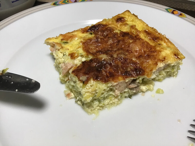 Flan de courgettes et saumon WW Ève et ses mix