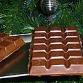 Tablette de chocolat fourrée ganache pralinée