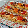 Tartelettes à la tomate , chorizo et parmesan 