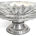 An italian silver tazza, unmarked, probably 17th century