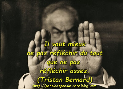 Reflechir Pas Du Tout Assez Tristan Bernard Citation Vois Et Viens