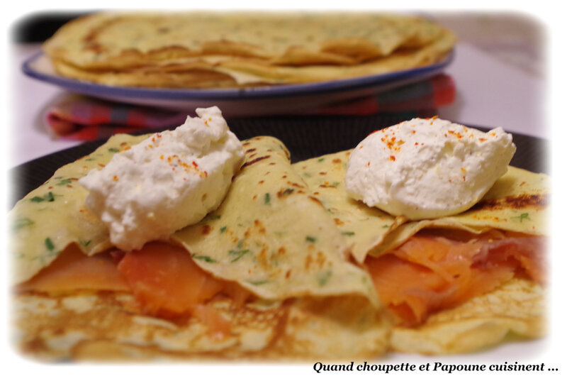 crêpes aux herbes, saumon fumé et crème citronnée-8217
