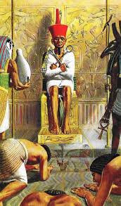 le pharaon sur son trone