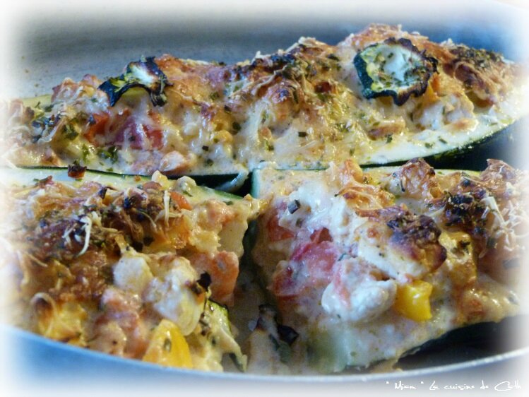 ღ " Miam " Courgette Farcie Au Poulet Et Boursin - ⊱ "MIAM" La Cuisine ...