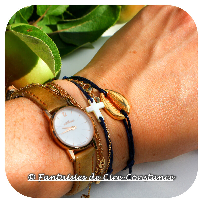 Bracelet coquillage doré-3
