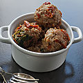 Boulettes de porc ail et tomates séchées