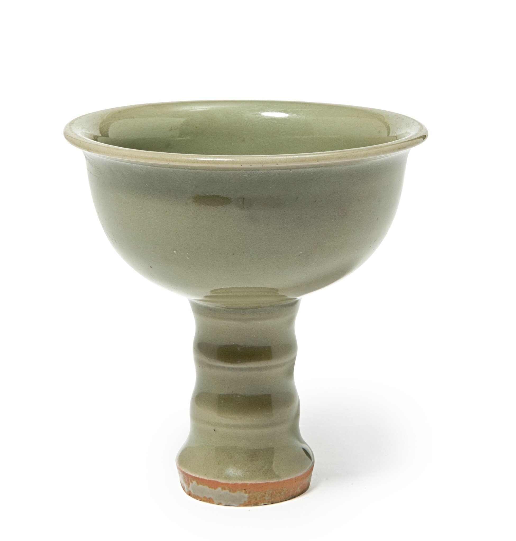 A celadon-glazed stem bowl, Yuan-Ming dynasty (1279-1644)