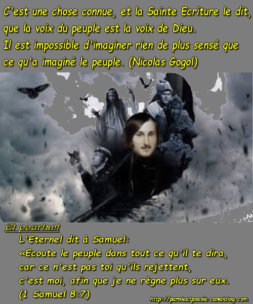 Voix Du Peuple Voix De Dieu Nicolas Gogol Citation In Tarass Boulba Vois Et Viens