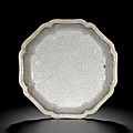 A guan-type octalobed tripod narcissus bowl, seal mark and period of qianlong (1736-1795)