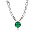A 54.65 carat colombian emerald and diamond necklace