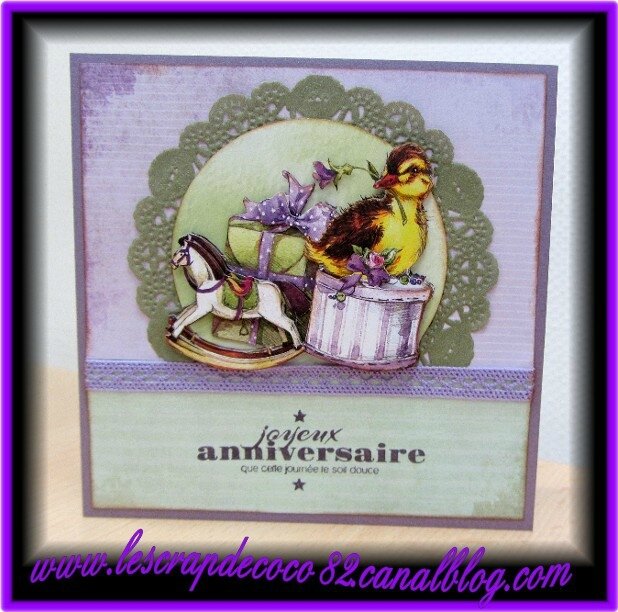 Carte Joyeux Anniversaire Lapinou Le Scrap De Coco