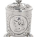 A german partgilt silver beaker and cover, augsburg, c. 1700