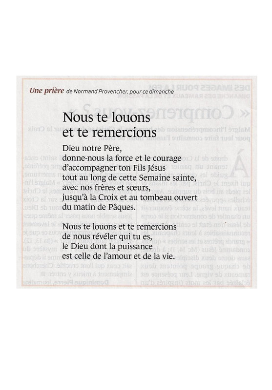 Annonces du dimanche des Rameaux et de la PASSION du 02 04 2023 verso