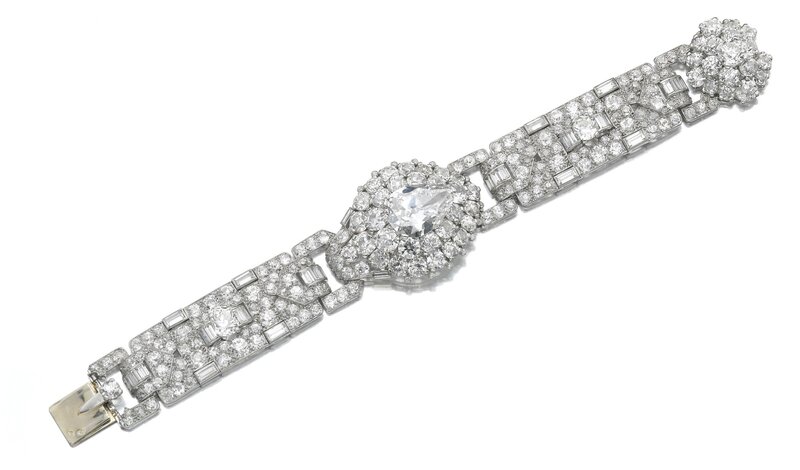 Important Diamond Bracelet 1930s Alainrtruong