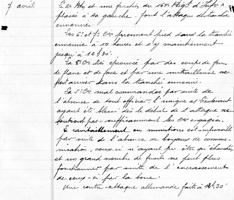 JMO 157e RI, 7 avril 1915 (1)